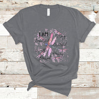 I Am Strong Beautiful Grateful Happy Worthy Inspirational Dragonflies T Shirt - Wonder Print Shop