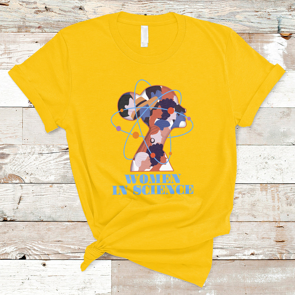 Women Belong In Science Girls Empowerment Women's Day T-Shirt - Wonder Print Shop