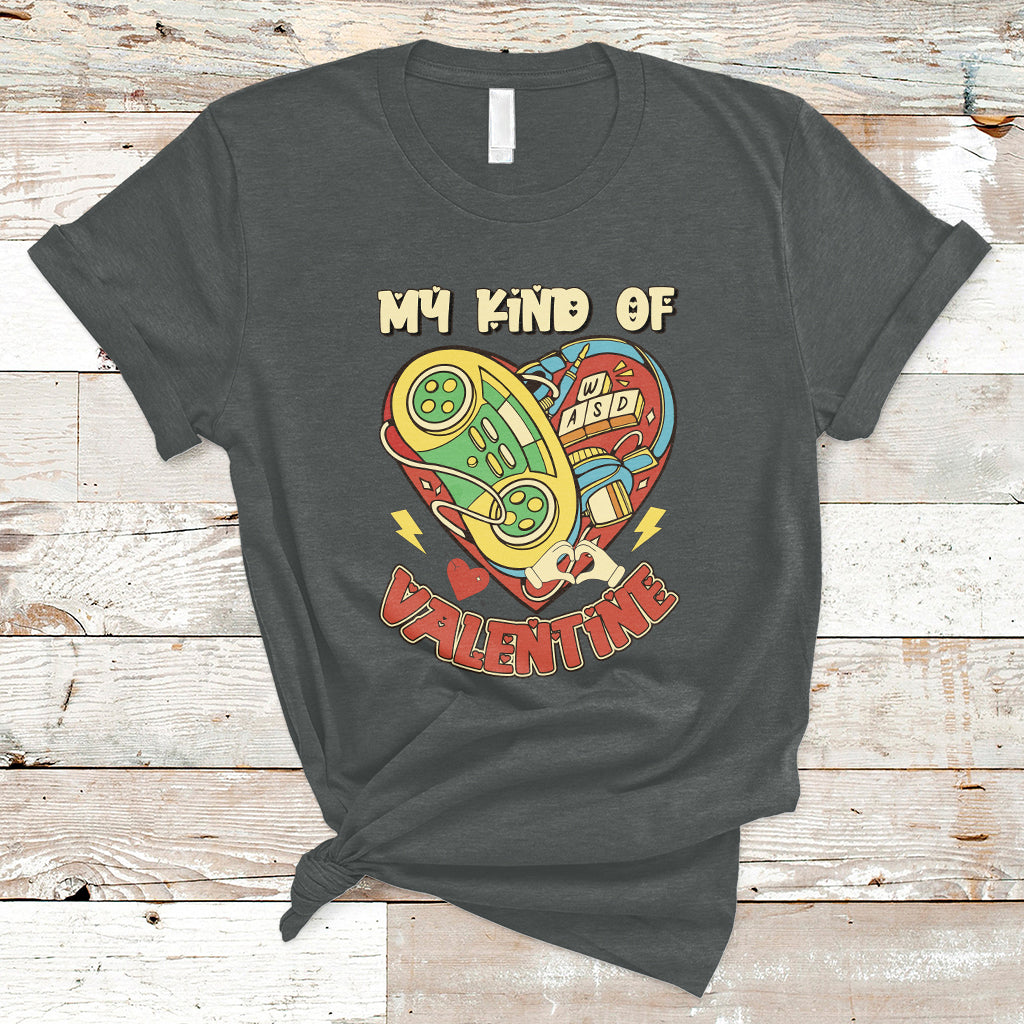 My Kind Of Valentine Gamer Gaming Lover Men Boys Kids T-Shirt - Wonder Print Shop