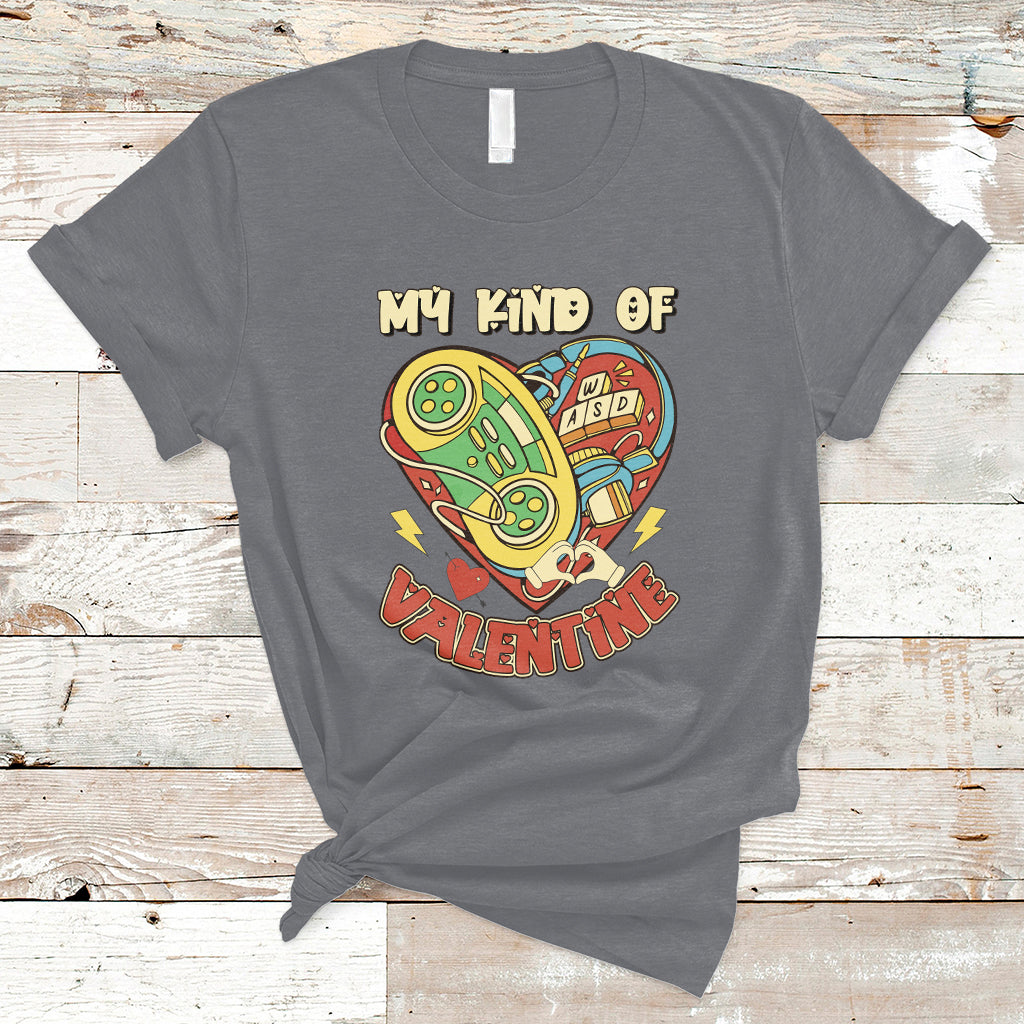 My Kind Of Valentine Gamer Gaming Lover Men Boys Kids T-Shirt - Wonder Print Shop