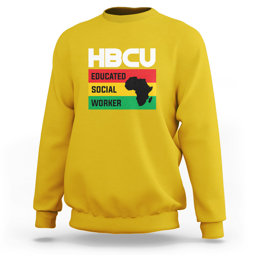 HBCU Educated Social Worker Historical Black Sweatshirt - Wonder Print Shop