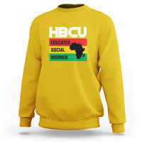 HBCU Educated Social Worker Historical Black Sweatshirt - Wonder Print Shop