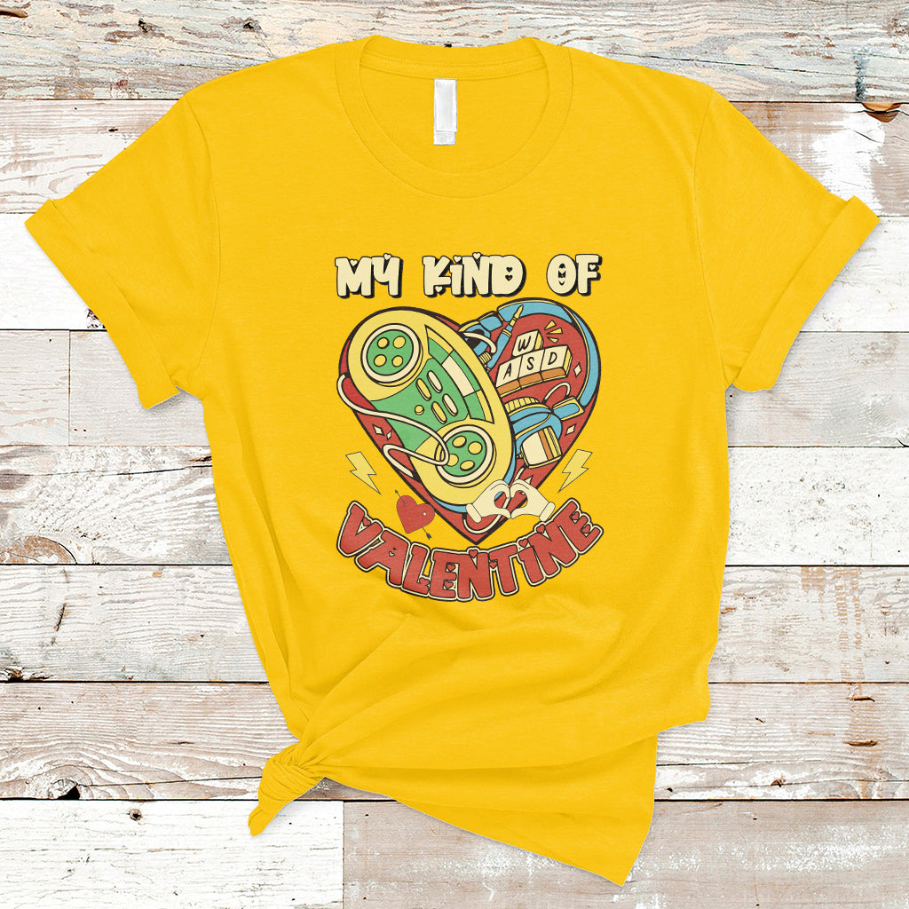 My Kind Of Valentine Gamer Gaming Lover Men Boys Kids T-Shirt - Wonder Print Shop