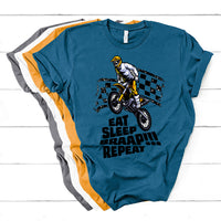 Funny Eat Sleep Braap Repeat Shirt Dirtbike T Shirt - Wonder Print Shop