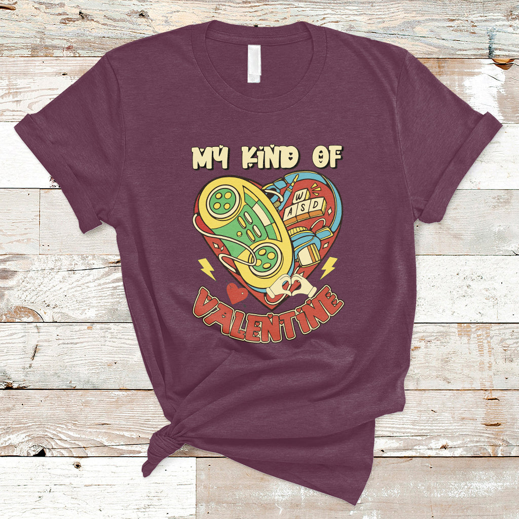 My Kind Of Valentine Gamer Gaming Lover Men Boys Kids T-Shirt - Wonder Print Shop