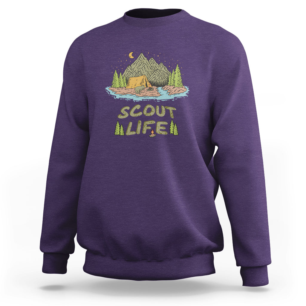 Scout Camping Life Hiking Camping Outdoors Troop Leader Sweatshirt - Wonder Print Shop
