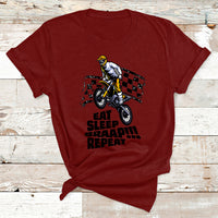 Funny Eat Sleep Braap Repeat Shirt Dirtbike T Shirt - Wonder Print Shop