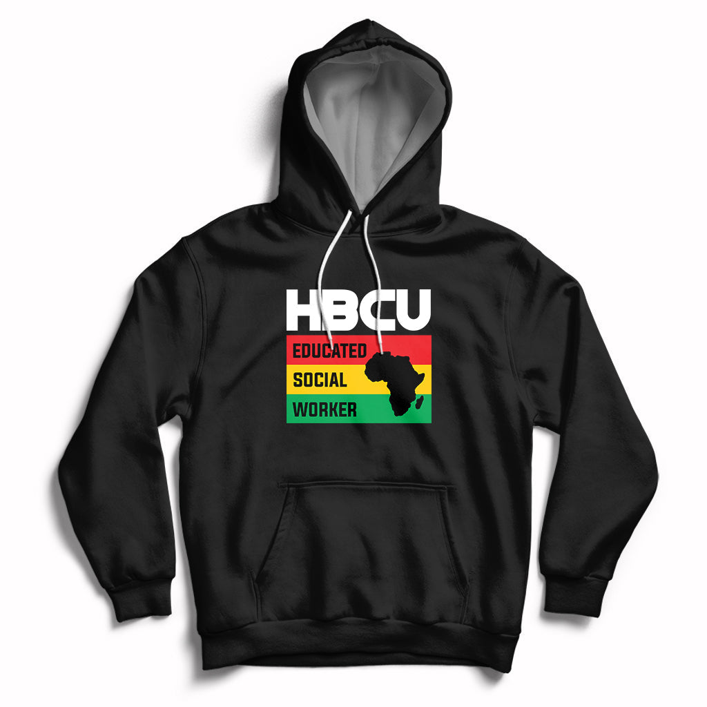 HBCU Educated Social Worker Historical Black Hoodie - Wonder Print Shop