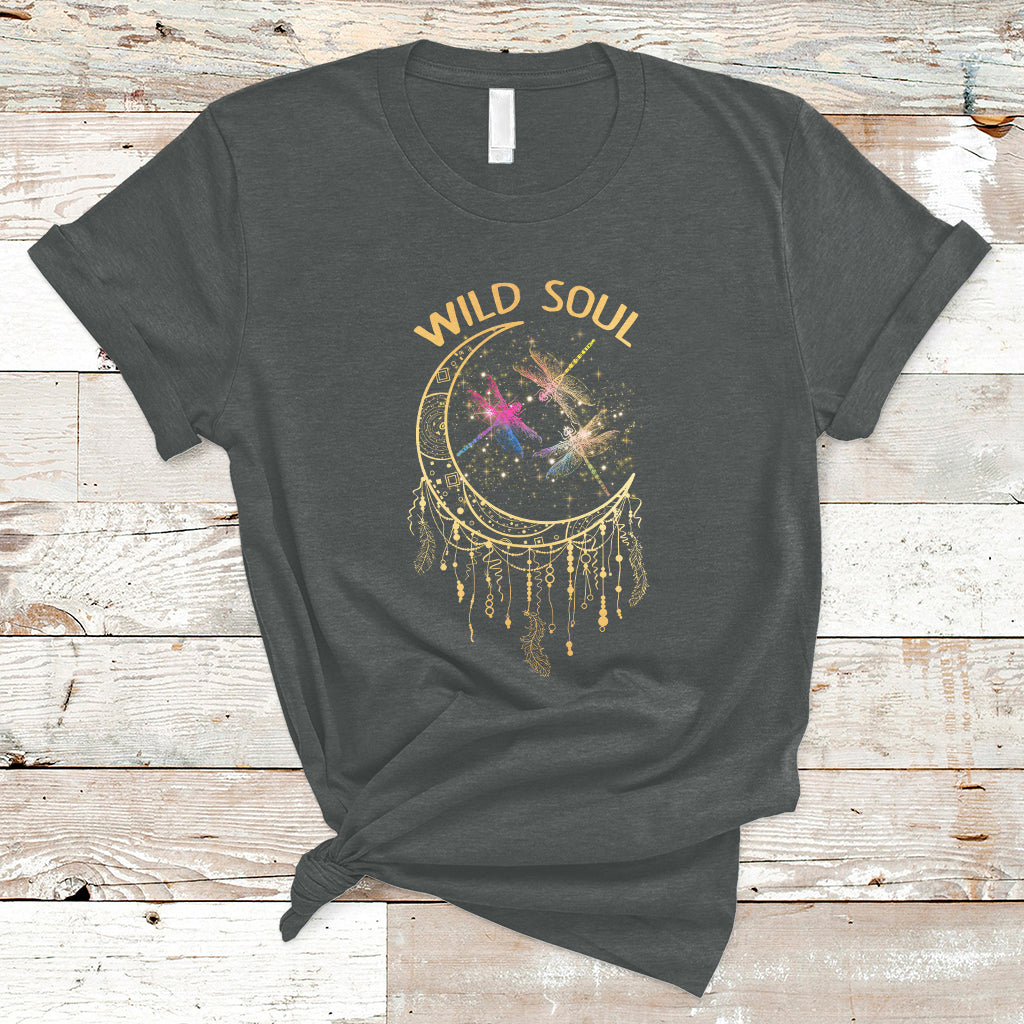 Retro Wild Soul Wanderlust Dragonfly Mandala Meditation Insect Spiritual Shirt for Women, Dragonfly T-shirt, Dragonfly Gift, Insect Lover Shirt - Wonder Print Shop
