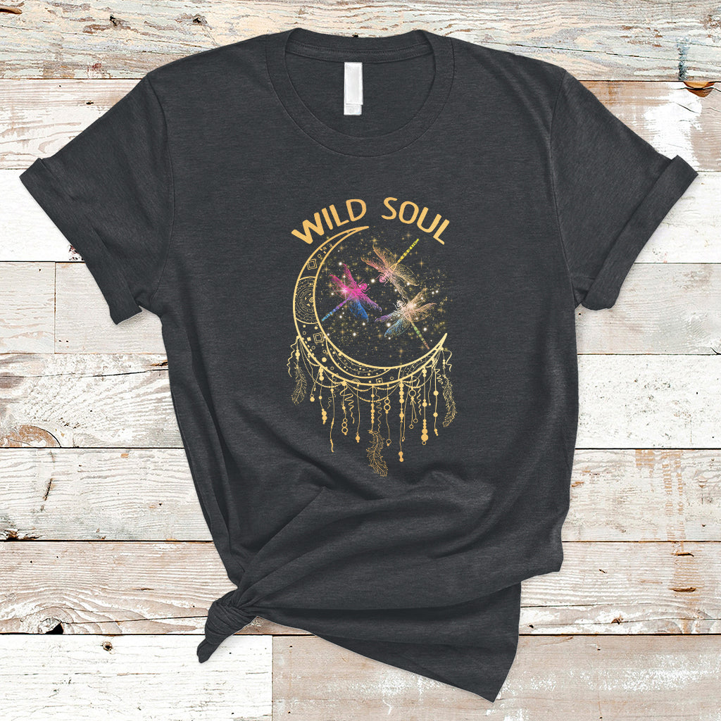Retro Wild Soul Wanderlust Dragonfly Mandala Meditation Insect Spiritual Shirt for Women, Dragonfly T-shirt, Dragonfly Gift, Insect Lover Shirt - Wonder Print Shop