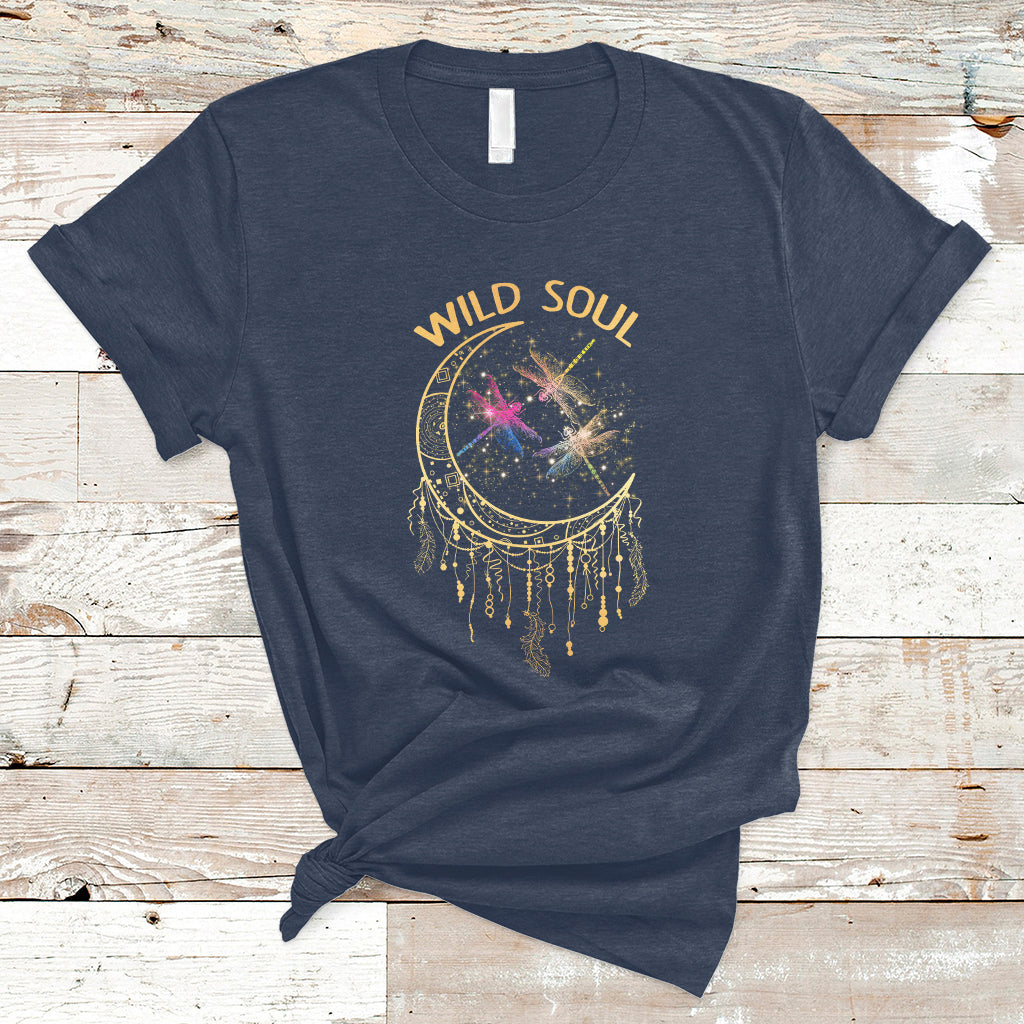 Retro Wild Soul Wanderlust Dragonfly Mandala Meditation Insect Spiritual Shirt for Women, Dragonfly T-shirt, Dragonfly Gift, Insect Lover Shirt - Wonder Print Shop