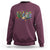 Mardi Gras Teacher Costume Teacher Day Carnival Mask Beads Sweatshirt - Wonder Print Shop