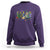 Mardi Gras Teacher Costume Teacher Day Carnival Mask Beads Sweatshirt - Wonder Print Shop