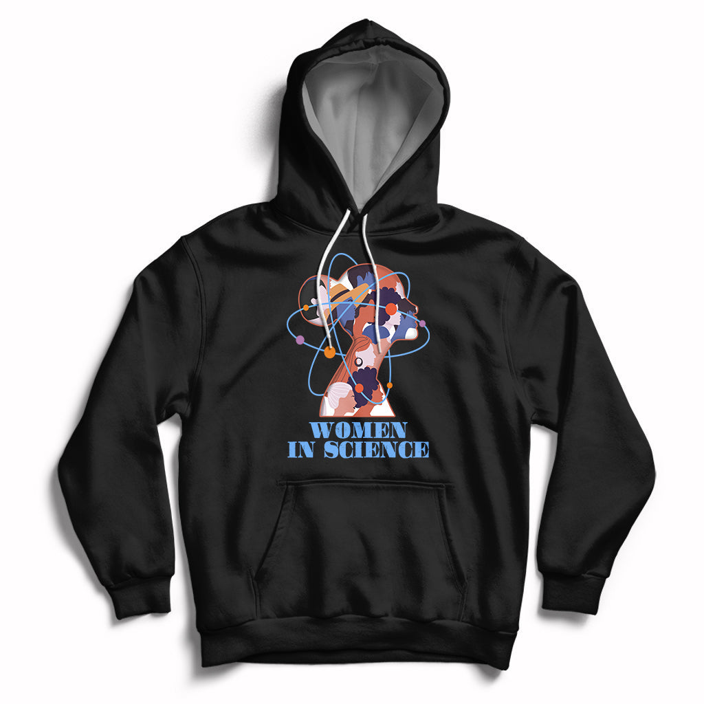 Women Belong In Science Girls Empowerment Women's Day Hoodie - Wonder Print Shop