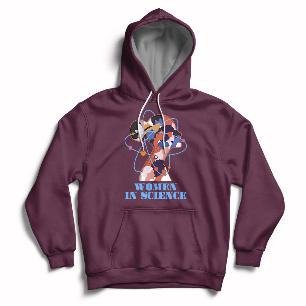 Women Belong In Science Girls Empowerment Women's Day Hoodie - Wonder Print Shop