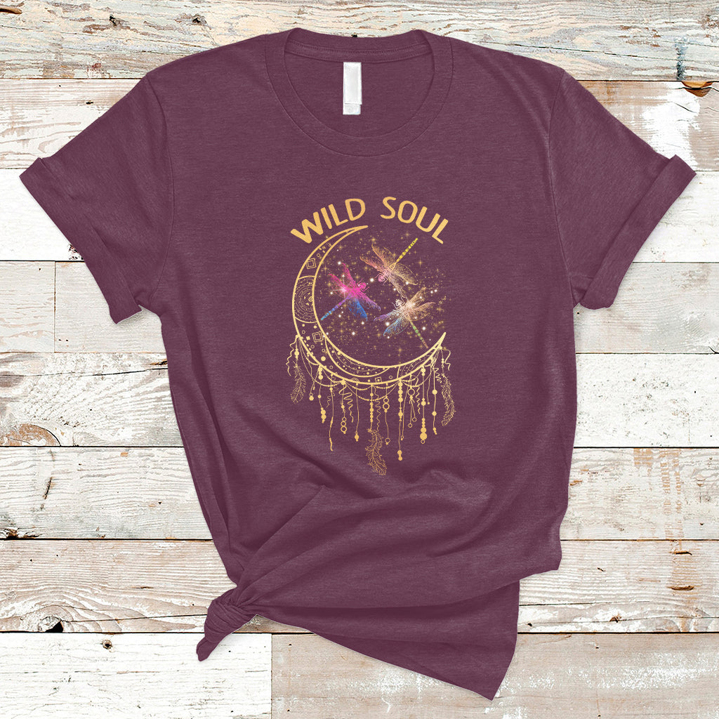 Retro Wild Soul Wanderlust Dragonfly Mandala Meditation Insect Spiritual Shirt for Women, Dragonfly T-shirt, Dragonfly Gift, Insect Lover Shirt - Wonder Print Shop