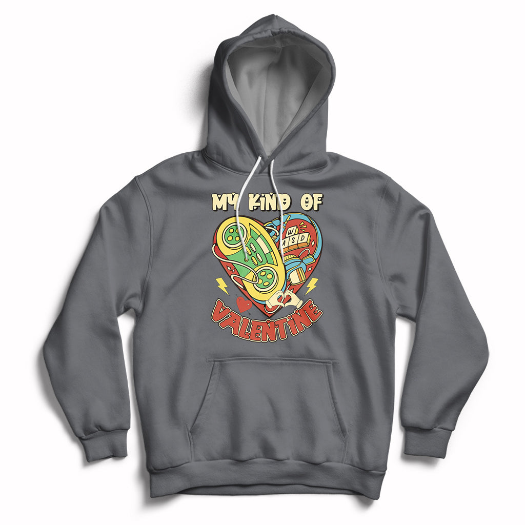My Kind Of Valentine Gamer Gaming Lover Men Boys Kids Hoodie - Wonder Print Shop