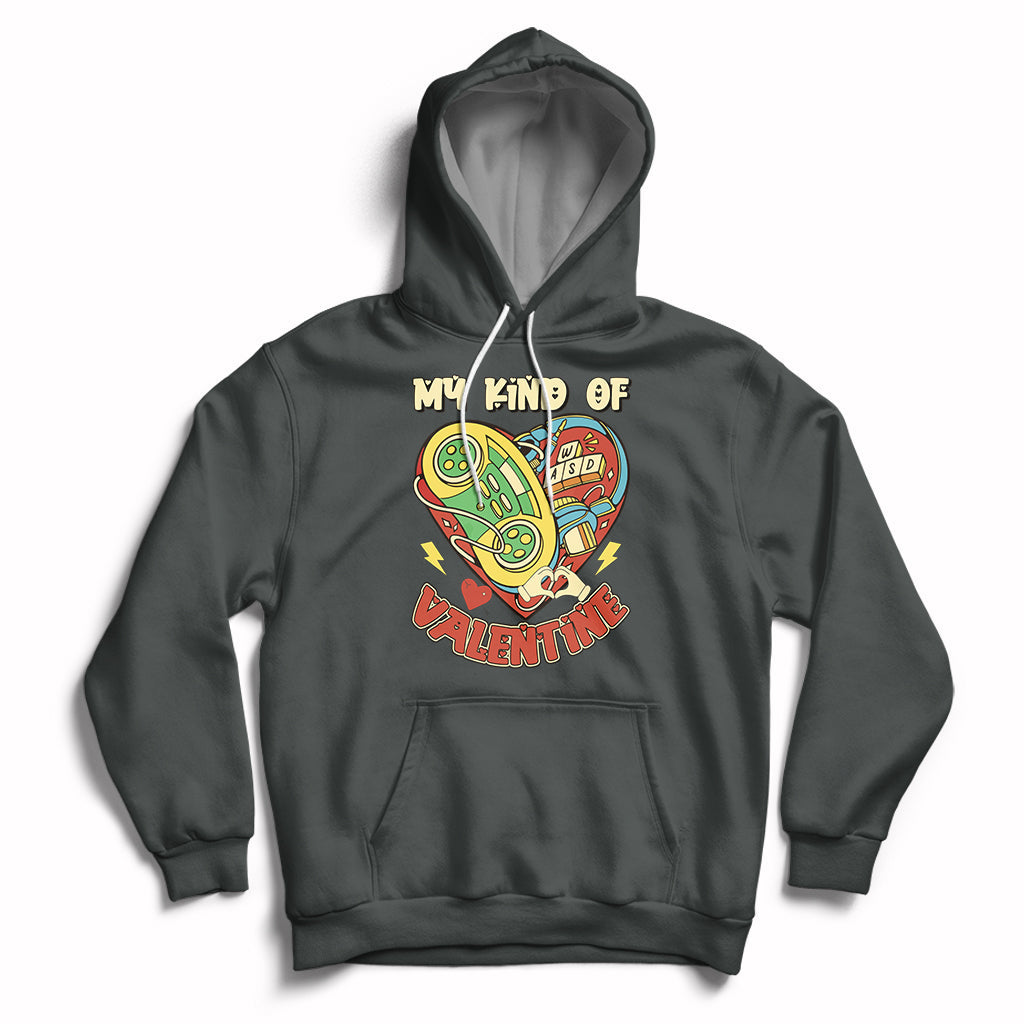 My Kind Of Valentine Gamer Gaming Lover Men Boys Kids Hoodie - Wonder Print Shop