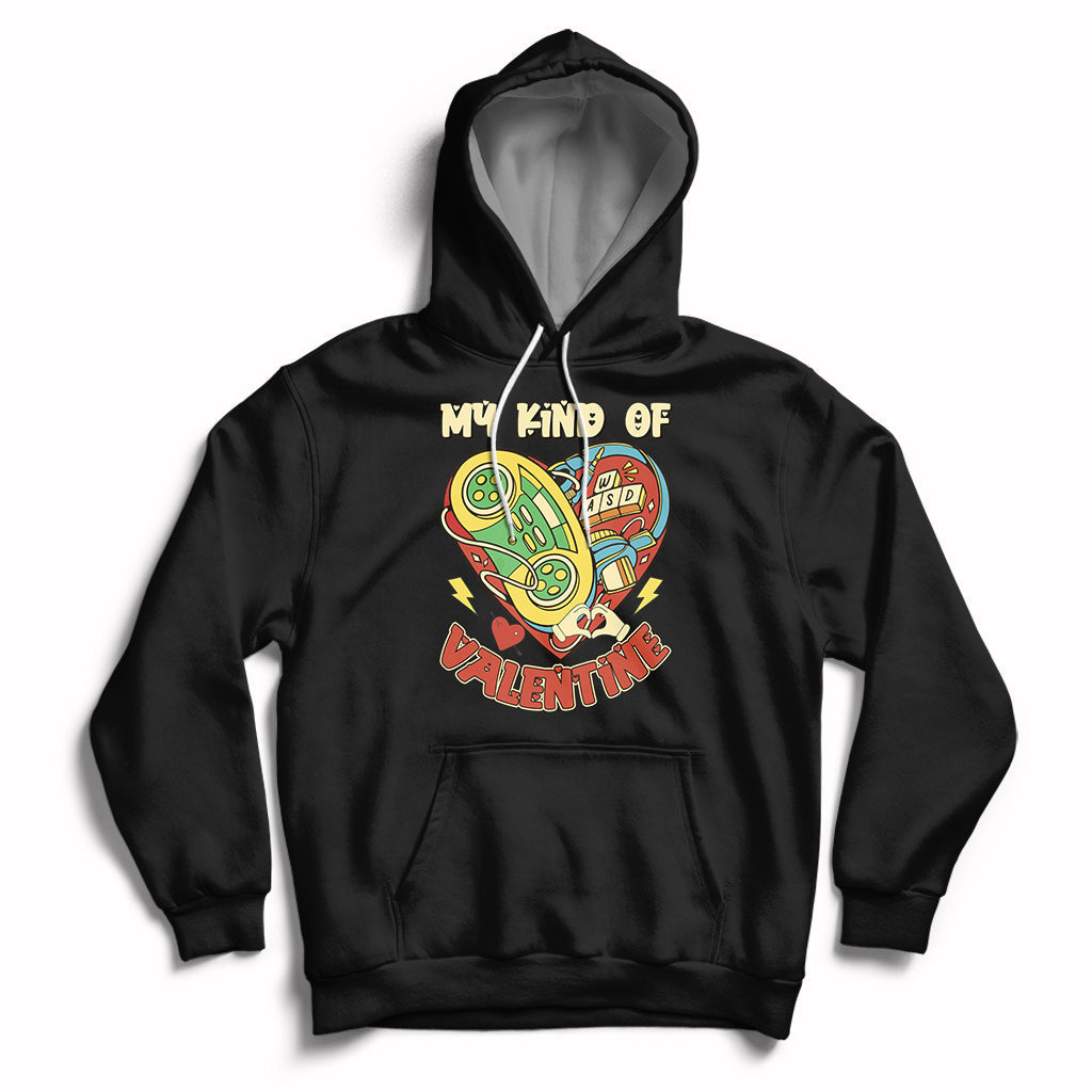 My Kind Of Valentine Gamer Gaming Lover Men Boys Kids Hoodie - Wonder Print Shop