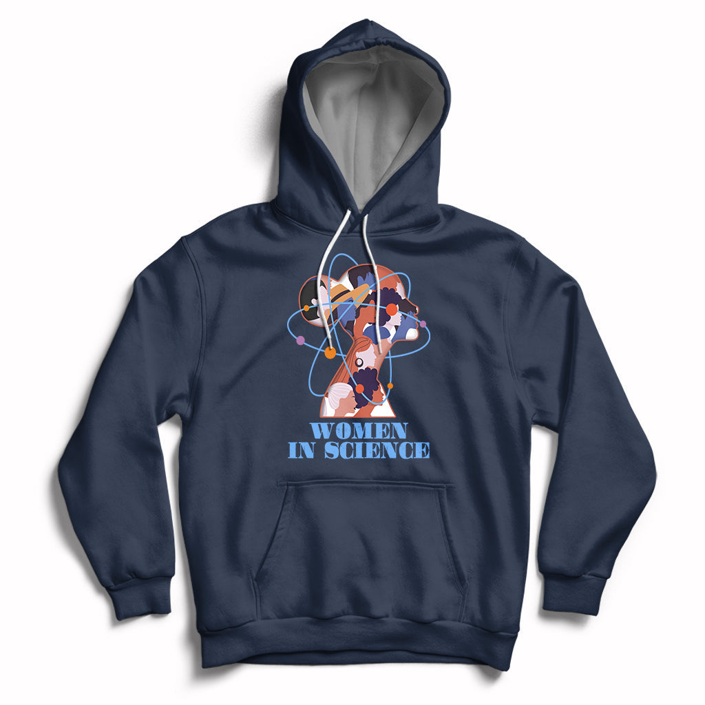 Women Belong In Science Girls Empowerment Women's Day Hoodie - Wonder Print Shop