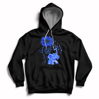 Colon Cancer Awareness CRC Sunflower Elephant Blue Ribbon Be Kind Hoodie - Wonder Print Shop