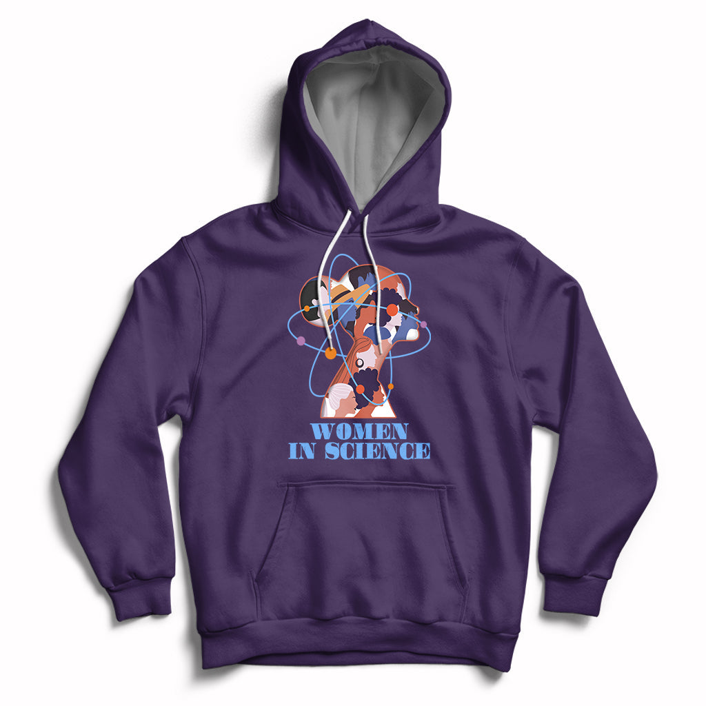 Women Belong In Science Girls Empowerment Women's Day Hoodie - Wonder Print Shop