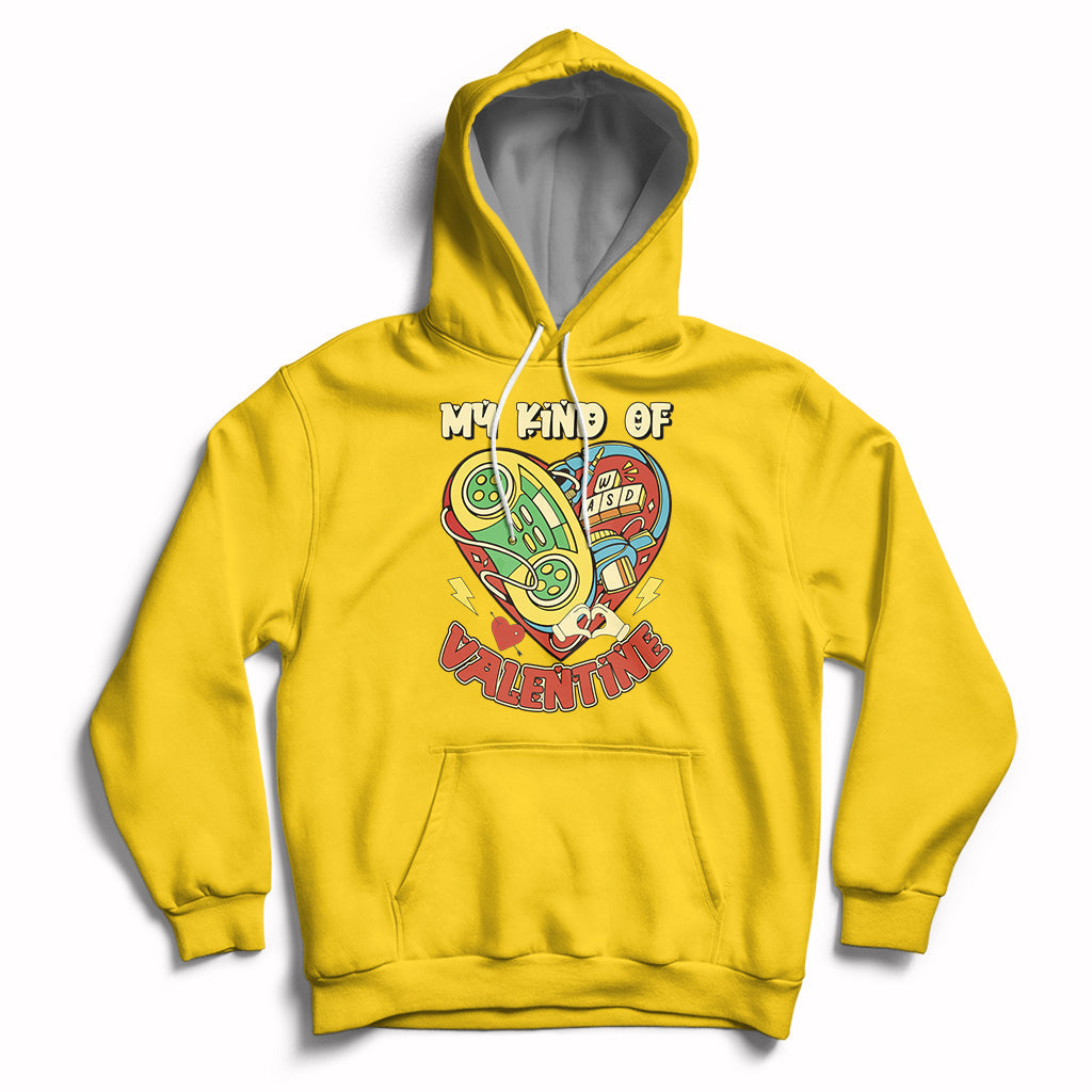 My Kind Of Valentine Gamer Gaming Lover Men Boys Kids Hoodie - Wonder Print Shop
