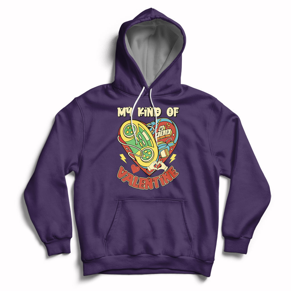 My Kind Of Valentine Gamer Gaming Lover Men Boys Kids Hoodie - Wonder Print Shop