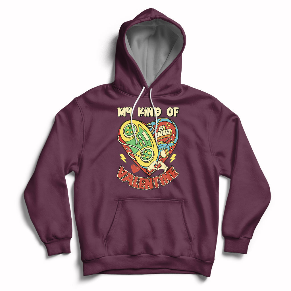 My Kind Of Valentine Gamer Gaming Lover Men Boys Kids Hoodie - Wonder Print Shop