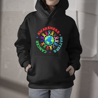 Cancer Awareness Matters All Cancer Ribbons, Awareness Hoodie - Wonder Print Shop