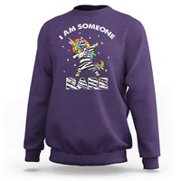 I Am Someone Rare Rainbow Zebra Unicorn Rare Disease Awareness Sweatshirt - Wonder Print Shop
