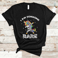 I Am Someone Rare Rainbow Zebra Unicorn Rare Disease Awareness T Shirt - Wonder Print Shop