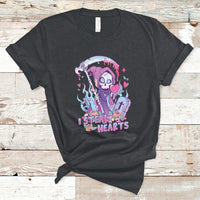 Funny Valentine I Steal Hearts Grim Reaper Womens Mens T-Shirt - Wonder Print Shop