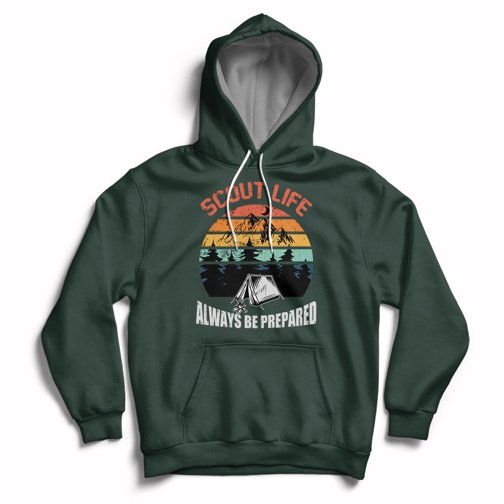 Scout Camping Always Be Prepared Hiking Camping Outdoors Troop Leader Hoodie - Wonder Print Shop