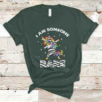 I Am Someone Rare Rainbow Zebra Unicorn Rare Disease Awareness T Shirt - Wonder Print Shop