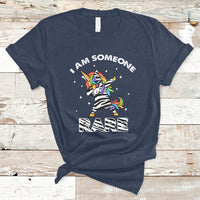 I Am Someone Rare Rainbow Zebra Unicorn Rare Disease Awareness T Shirt - Wonder Print Shop