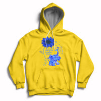 Colon Cancer Awareness CRC Sunflower Elephant Blue Ribbon Be Kind Hoodie - Wonder Print Shop