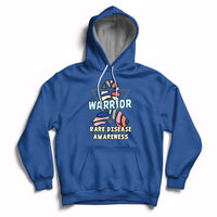 Rare Disease Warrior Rare Disease Awareness Zebra Ribbon Fighter Hoodie - Wonder Print Shop