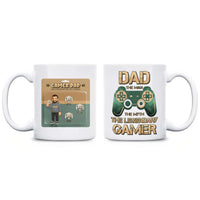 Custom Gamer Father's Day Mug Dad The Man The Myth The Gaming Legend | Wonder Print Shop