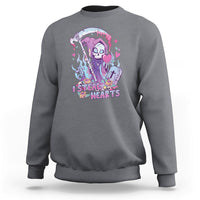 Funny Valentine I Steal Hearts Grim Reaper Womens Mens Sweatshirt - Wonder Print Shop
