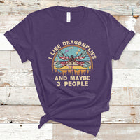 Vintage Funny I Like Dragonflies And Maybe 3 People T Shirt - Wonder Print Shop