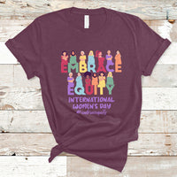International Women's Day IWD 2023 Embrace Equity Equal Rights T Shirt - Wonder Print Shop