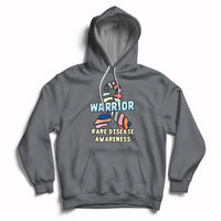 Rare Disease Warrior Rare Disease Awareness Zebra Ribbon Fighter Hoodie - Wonder Print Shop