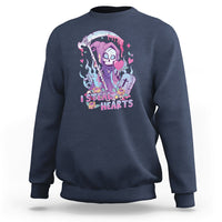 Funny Valentine I Steal Hearts Grim Reaper Womens Mens Sweatshirt - Wonder Print Shop