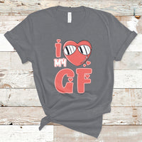 I Love My GF Red Heart Valentine's Day Husband Boyfriend T-Shirt - Wonder Print Shop