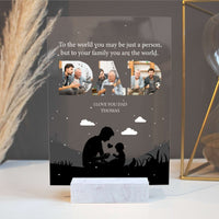 Custom Photo Father's Day Acrylic Plaque I Love You Dad | Wonder Print Shop