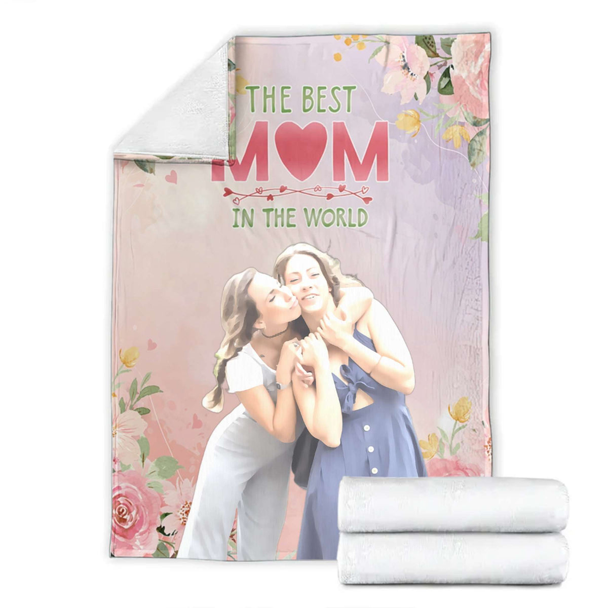 Custom Photo Mother's Day Blanket The Best Mom In The World | Wonder Print Shop