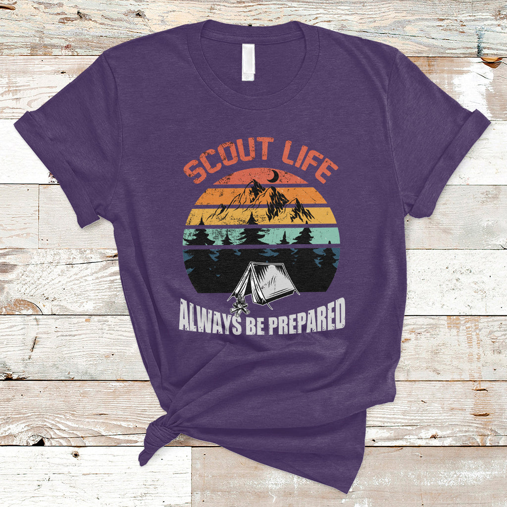 Scout Camping Always Be Prepared Hiking Camping Outdoors Troop Leader T-Shirt - Wonder Print Shop