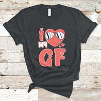 I Love My GF Red Heart Valentine's Day Husband Boyfriend T-Shirt - Wonder Print Shop
