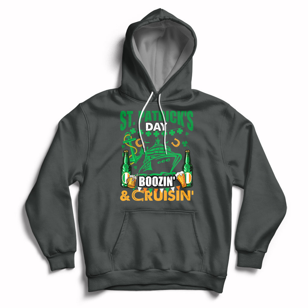 St Patrick's Day Cruise Boozin' Cruisin' Drinking Squad Hoodie - Wonder Print Shop